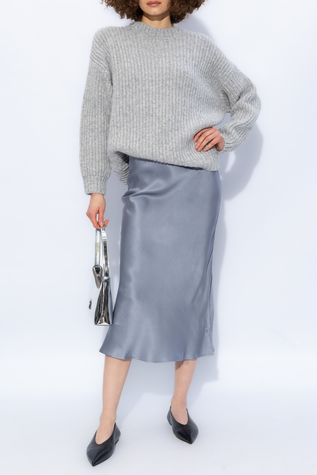 Grey Sydney thick knit sweater Anine Bing Vitkac France